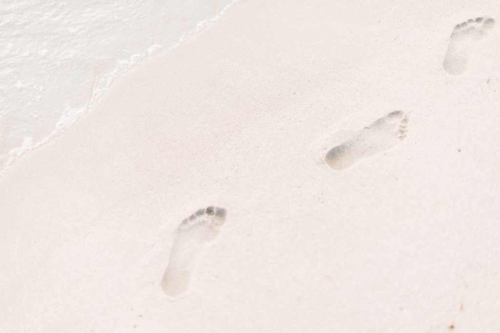 footsteps sand